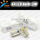 2014 New Top Quality G4 Led Bulb 3w 200Lm 2700K Super Bright Mini Bulb 57pcs SMD Epistar 3014