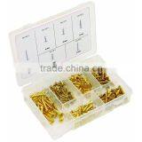 150 Piece Solid Brass Wood Screw Assortment