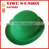 Custom Green Bowler Hat Carnival Clown Felt Party Bowler Hats