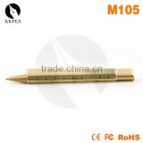 Jiangxin Multi function plated gold metal pen with level and screwdriver