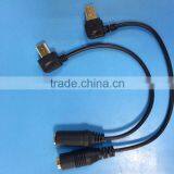 Mini USB to 3.5mm Mic Microphone Transfer Adapter Cable Good Quality Camera thumbnail-1