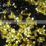 fashion black and gold sequined tulle fabric for America 2016