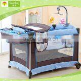 Baby Play Yard With Changing Table, Mesh Sided Baby Folding Playpen, Portable Baby Playpen thumbnail-2