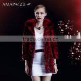Fashion Mink Fur Coats With Fox Collar Jackets thumbnail-2