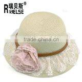 Wholesale Kids Straw Hats Girls Beautiful Flower Sun Hats thumbnail-6