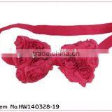 2014 Beautiful Red Rose Girls Elastic Headbands