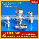 303SS 316SS Flat Vee Jet QSVV Disconnect Quick Jet Nozzle