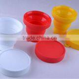 Elegant Reuseable Economical Flexible Convenient Portable Silicone Telescopic Cup With Lid thumbnail-1