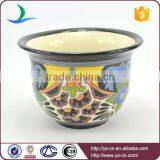 YSfp0009 Set of 2 Handmade Ceramic Flower Pot With Round Shape thumbnail-2
