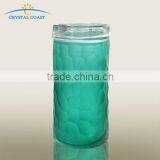 Tall Cylinder International Green Jade Home Decor Modern Big Glass Vase thumbnail-1