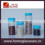 Machine Made Glass Jar With Plastic Screw Top Lid thumbnail-5