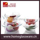 0.7L Transparent Tempered Glass Bowl Set for Microwave Oven thumbnail-2
