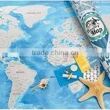 Detailed World Map With Scratch off Stickers Large Size and Tube Packaging thumbnail-2
