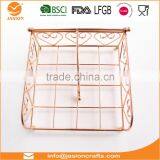 WI2904 'Heart' Black 18x18cm Metal Wire Napkin Holder thumbnail-4