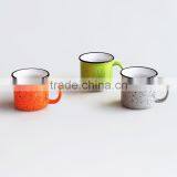 Speckled Solid Color Imitation Enamel Mug for Promotional