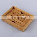 Double layer separable bamboo soap box rectangular soap dishes