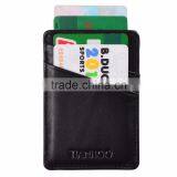 Slim Leather Front Pocket Wallet Credit Card Holder Case - Black