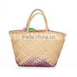 Seagrass Women Handbag With Pom Pom thumbnail-2