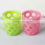 PP Colorful Customized Plastic Drinking Mug With Handle