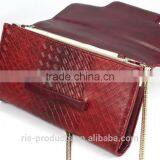 2016 Latest Design Ladies Envelope Clutch Bag Pu Woven Bag thumbnail-4
