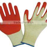 Yellow Seamless Knitted Liner, Blue Latex Palm Coating, Crinkle Finish Gloves thumbnail-2