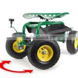 Rolling Garden Work Seat (Steerable With Pad) thumbnail-3