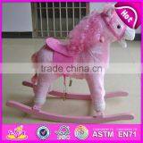 Lovely Wood Balance Rocking Horse, Kids' Wooden Rocking Horse Toy W16D070 thumbnail-4