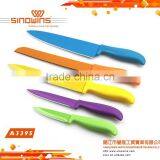 A3395 Colorful Non-stick Coating 5pcs Stainless Steel Knife Set thumbnail-1