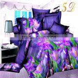 Home Tetile 2016 New 3D Bedding Sets Purple Flower Duvet Cover Set Bed Linen Bed Set Duvet Cover Sheet Pillowcase Queen Size. thumbnail-1