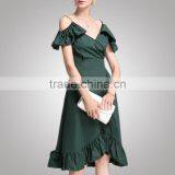 Fashion Design Classic Look Young Ladies Green Dress For Tall Women thumbnail-3