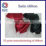 Bright Red and Big Black Satin Ribbon for Flowers thumbnail-1