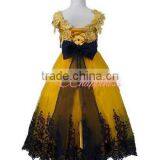 Beauty Yellow Lace Pageant Dresses for Little Girls thumbnail-2