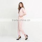 HAODUOYI Women Sexy Plunge Neck Three Quarter Sleeves Tailored Belted Casual High Waist Romper thumbnail-3