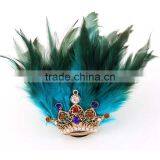 Women's Party Brooches Alloy Korean Feather Brooch Retro Small Crown Feathers Brooch Korean Clothing thumbnail-2