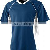 Jersey Training Athlitic Style Tee 1 X 1 Rib Knit V-Neck Collar Tshirt Customizable 100% Polyester Grid Mock Mesh Tops thumbnail-4