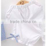 Child 2017 Summer New Korean Fashion Outfit 2pcs Set Baby Flutter Sleeve Dress White Shorts Cotton Clothing for Children thumbnail-5