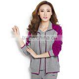 Promotional Top Design Tracksuit Wholesale Women Fitted Custom Design Your Own Tracksuit thumbnail-4