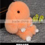 Cute Mini Genuine Rabbit Fur Pom Pom Key Chain Women Trinket Rabbit Toy Doll Bag Car Key Ring Monster Jewelry Gift thumbnail-6