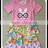 Hot Wholesale Baby Girl Boutique Clothing Girl Easter Spring Bunny Clothes Giggle Moon Remake Girl Kids Spring Clothes thumbnail-3
