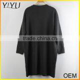 Clearance Cheap Women Winter Grey Plus Size V-neck Long Pocket Cardigan Sweater thumbnail-2