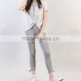T Shirt Cheap Price Wholesale Lady T-shirt With Knot Front thumbnail-6