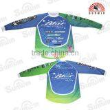 Wholesale Custom OEM BMX Fluorescent Shirts Sublimated Bicycle Motocross Sportswear Jersey thumbnail-2