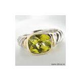 Sell D.Y. 18K Gold Sterling Silver With Lemon Citrine Ring thumbnail-1