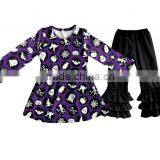 Wholesale Girls Boutique Outfits 2017 Kids Halloween Clothing Designer Pumpkin Appliqued Baby Clothes thumbnail-4