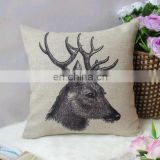 screen printing cushion cover with deer