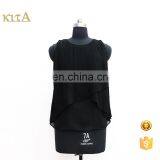 Women Hot Summer Casual Top Sleeveless Chiffon Pleated Top thumbnail-1