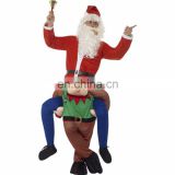 Funny Carnival Party Piggyback Ride On Christmas Elf Costume