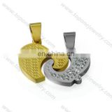 Stainless steel holy meaningful love couple pendant