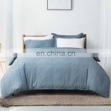 America Black Friday Sale Home Textile Manufacturer Plain Washed Microfiber Queen Blue Grey Bedding Cover Set thumbnail-7