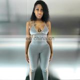 2020 New Styles Women Fashion V-Neck Yoga Jumpsuit Ladies Sexy Sportswear Playsuit Women Clothing